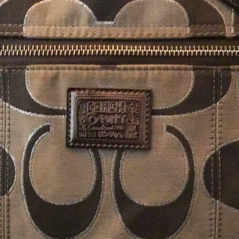 Coach Poppy Gray & Silver Tote Handbag